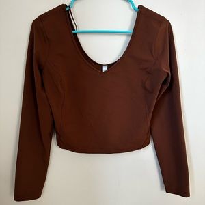 Lululemon Align Long Sleeve Shirt, Roasted Brown, size 8
